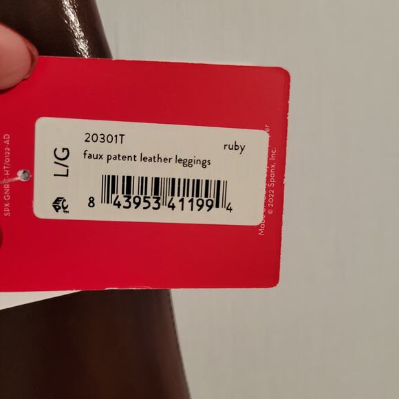 SPANX faux patent leather ruby Leggings - Picture 4 of 7